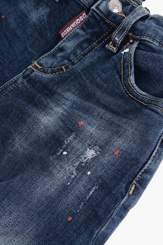 Stretch Denim Jeans with Drawstring Waist