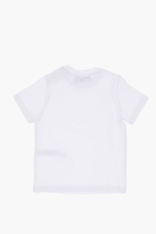 Logo Printed Stretch Cotton T-Shirt and Shorts Set