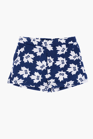 Logo Printed Stretch Cotton T-Shirt and Shorts Set