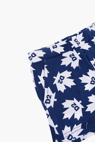 Logo Printed Stretch Cotton T-Shirt and Shorts Set
