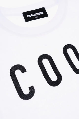 Solid Color Crew-neck T-Shirt with Contrasting Print