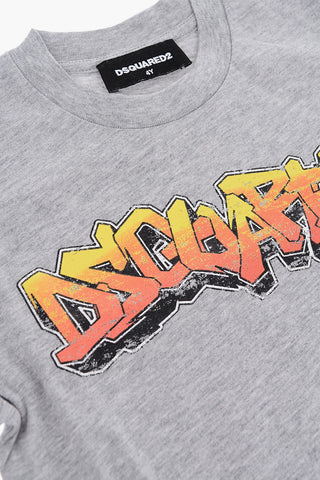 Cotton COOL FIT Crew-neck T-Shirt with Printed Logo