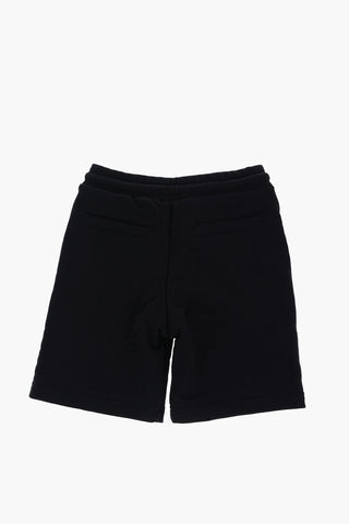 Shorts in Tinta Unita con Logo Stampato 