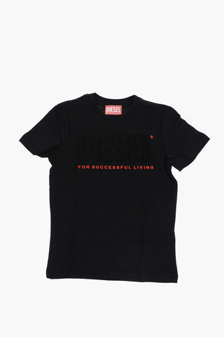 RED TAG Crew-Neck T-shirt with Embossed Logo