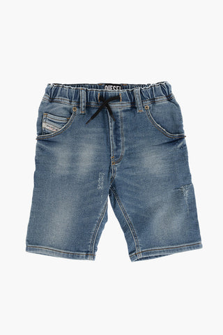 Stretch Denim KROOLEY-NE-J SH Shorts with Drawstring Waist