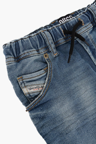 Stretch Denim KROOLEY-NE-J SH Shorts with Drawstring Waist