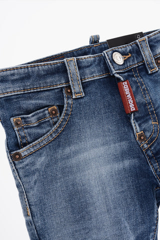 Delave' Effect COOL GUY Jeans with Visible Stiching