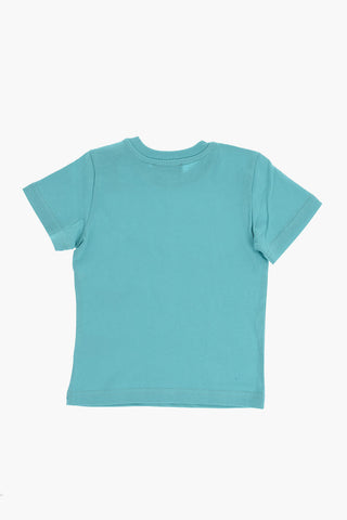 T-Shirt Girocollo con Logo Stampato a Contrasto