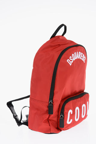 Solid Color Backpack with Embossed Embroidery