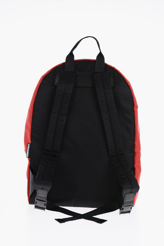 Solid Color Backpack with Embossed Embroidery