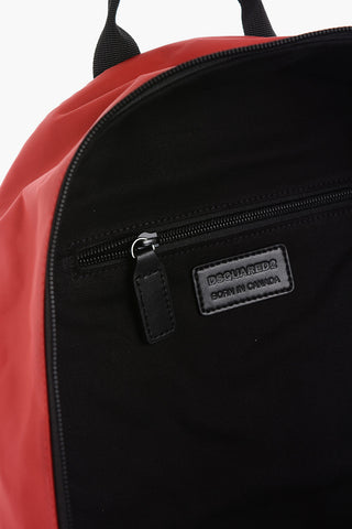 Solid Color Backpack with Embossed Embroidery