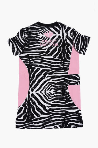 SPORT EDTN.05 Vestito in Cotone Spalmato con Dettagli Animalier
