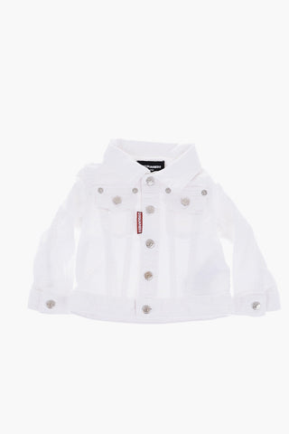 Giubbotto in Denim Stretch con Doppio Taschino