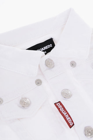 Giubbotto in Denim Stretch con Doppio Taschino