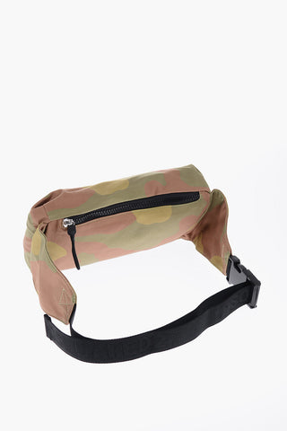 Marsupio Camouflage con Logo in Rilievo