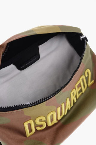 Marsupio Camouflage con Logo in Rilievo