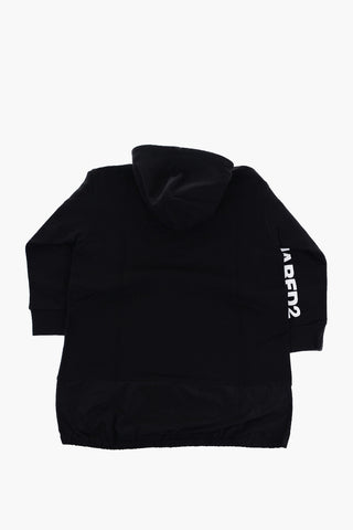 Sweat Dress with Patch Pocket and Hood