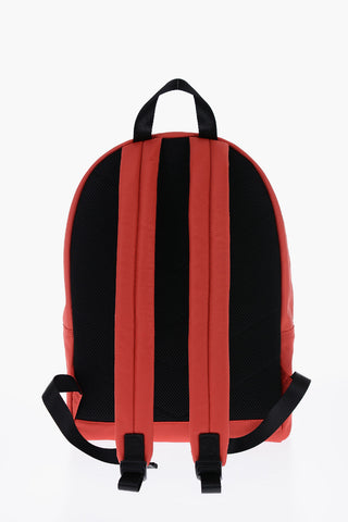 Solid Color Backpack with Printed Contrasting Logo