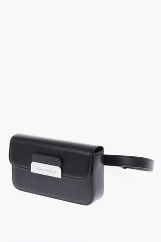 Faux Leather Waist Bag with Removable Shoulder Strap