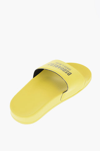 Solid Color Slides with Printed Contrasting Logo