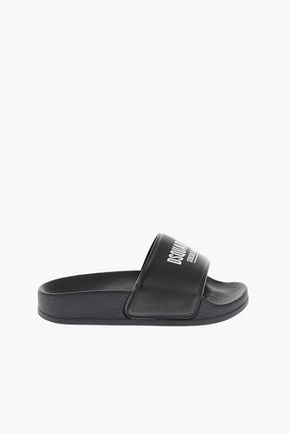 Solid Color Slides with Printed Contrasting Logo