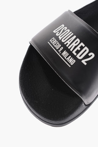 Solid Color Slides with Printed Contrasting Logo