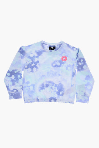 ALL STAR CHUCK TAYLOR Tie-Dye Effect Lightweight Crew-neck Sweatshirt