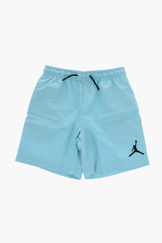 AIR JORDAN Solid Color Shorts with Drawstring Waist