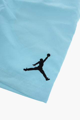 AIR JORDAN Solid Color Shorts with Drawstring Waist