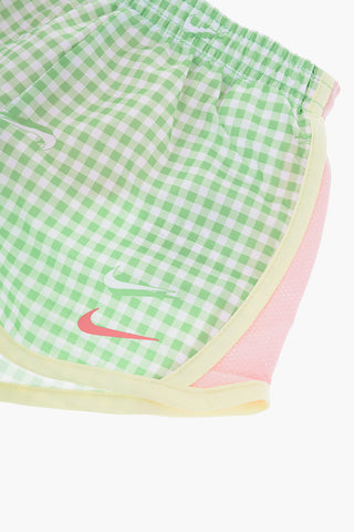 Gingham-Shorts mit elastischem Bund