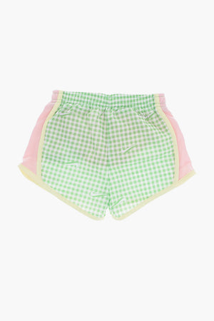 Gingham-Shorts mit elastischem Bund