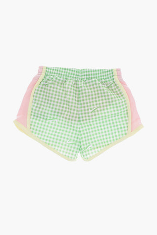 Gingham-Shorts mit elastischem Bund