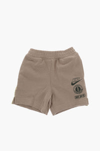Cotton-Blend Shorts with Printed Logo