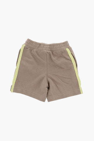 Shorts in Misto Cotone con Logo Stampato