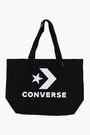 Maxi Borsa Tote in Tinta unita con Stampa a Contrasto