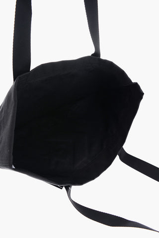 Maxi Borsa Tote in Tinta unita con Stampa a Contrasto