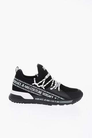 JEANS COUTURE All-Over Logo Low-Top Sneakers with Contrasting Laces