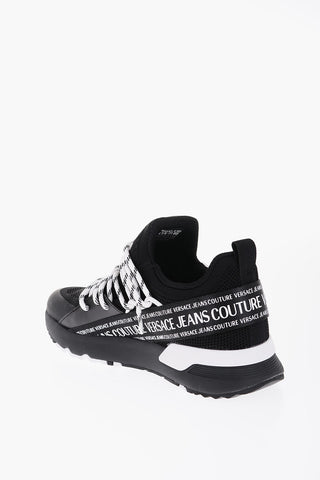 JEANS COUTURE All-Over Logo Low-Top Sneakers with Contrasting Laces