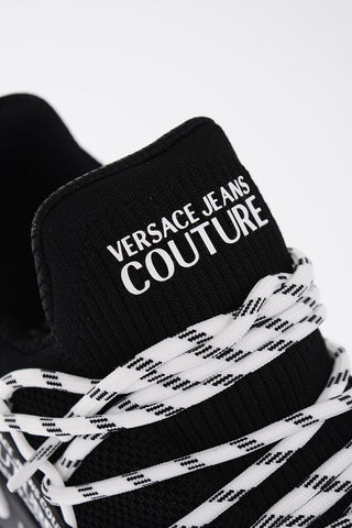 JEANS COUTURE All-Over Logo Low-Top Sneakers with Contrasting Laces