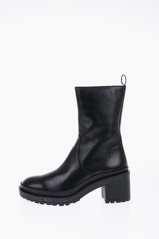LOVE Leather Boots With Zip Closure 9cm