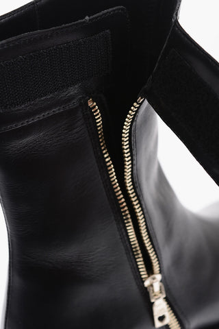 LOVE Leather Booties with Golden Details