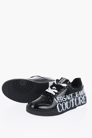 JEANS COUTURE Sneakers STARLIGHT in Pelle Lucida con Logo Stampato a Contrasto