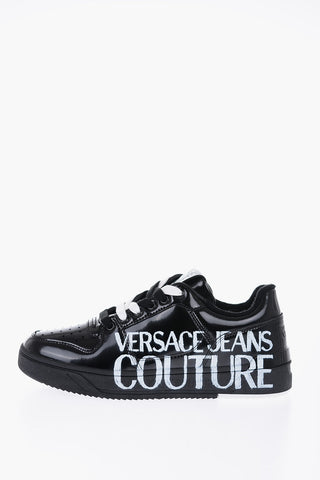 JEANS COUTURE Sneakers STARLIGHT in Pelle Lucida con Logo Stampato a Contrasto