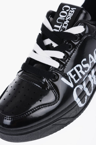 JEANS COUTURE Sneakers STARLIGHT in Pelle Lucida con Logo Stampato a Contrasto