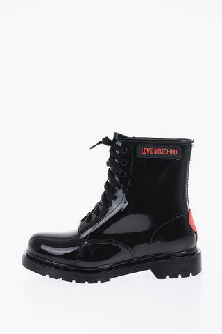 LOVE Polished Rubber MARTA30 Booties With Heart Detail 4cm