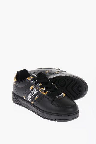 JEANS COUTURE Sneakers Basse MEYSSA in Pelle con Dettagli in Motivo Barocco