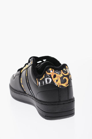 JEANS COUTURE Sneakers Basse MEYSSA in Pelle con Dettagli in Motivo Barocco