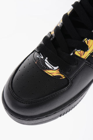 JEANS COUTURE Sneakers Basse MEYSSA in Pelle con Dettagli in Motivo Barocco