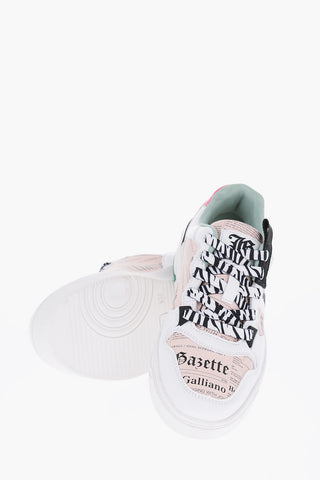 Printed Faux Leather Low Top Sneakers