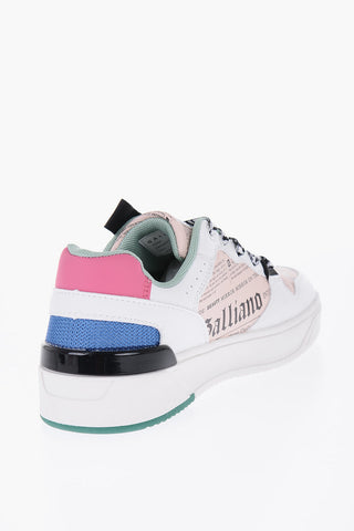 Printed Faux Leather Low Top Sneakers